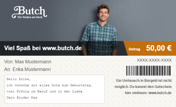 Butch Gutschein 600x190 Pixel