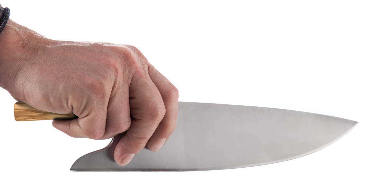 Güde Knife The Knife - correct handling on the right