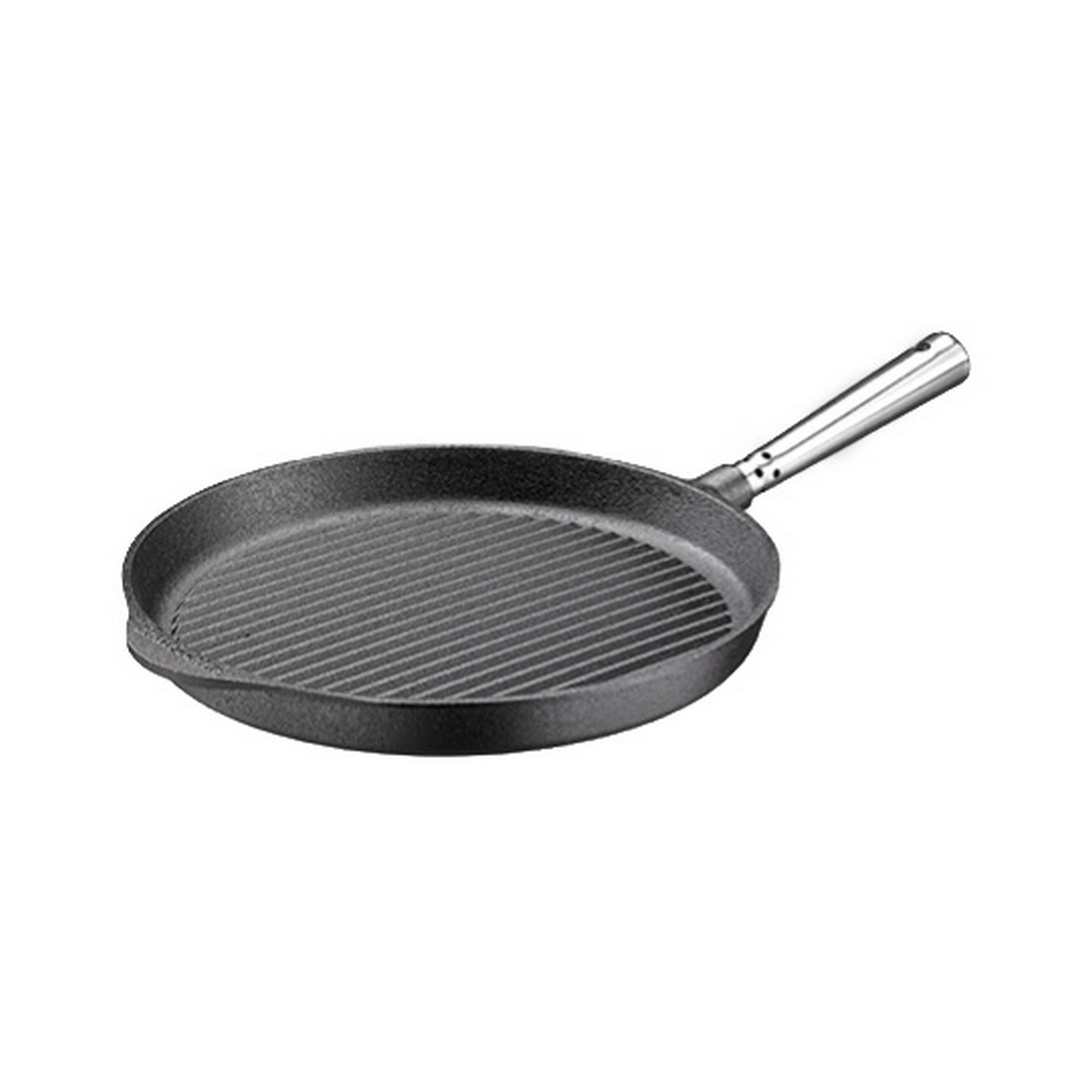 Skeppshult Professional Grillpfanne 28 cm - Gusseisen mit Edelstahlgriff