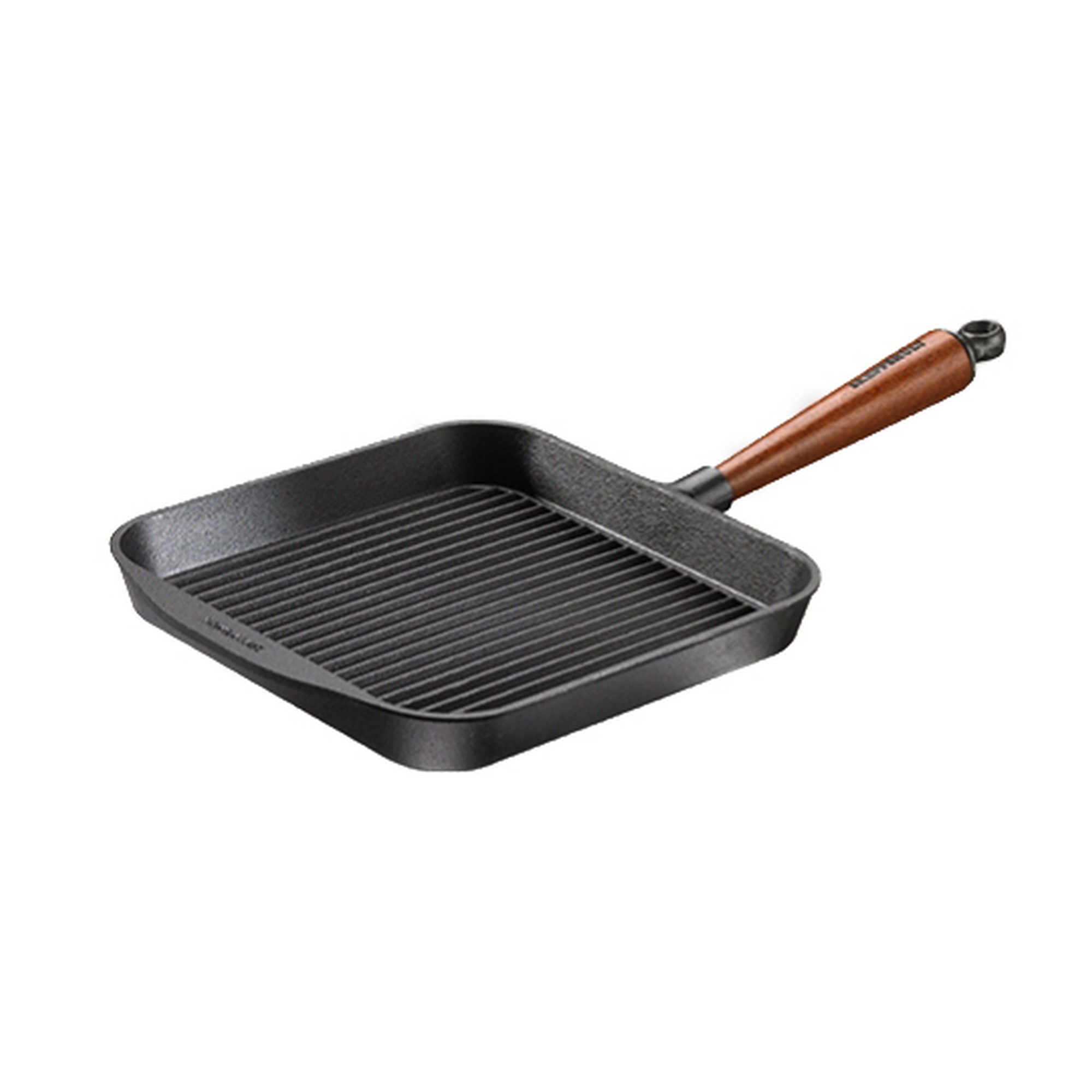 Skeppshult Traditional Grillpfanne 25x25 cm - Gusseisen mit Buchenholzgriff
