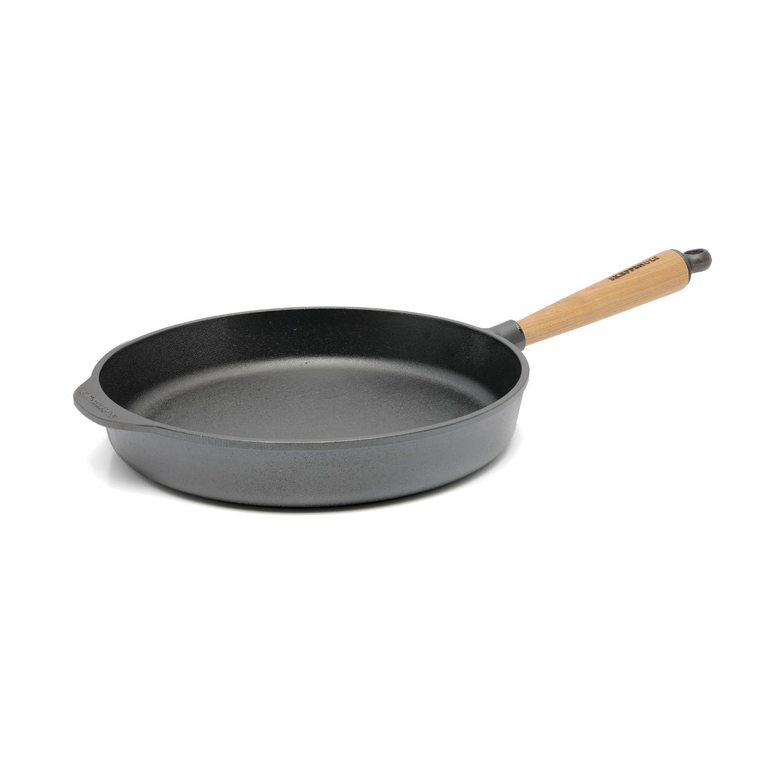 Skeppshult Traditional Servierpfanne 28 cm - Gusseisen mit Eichenholzgriff