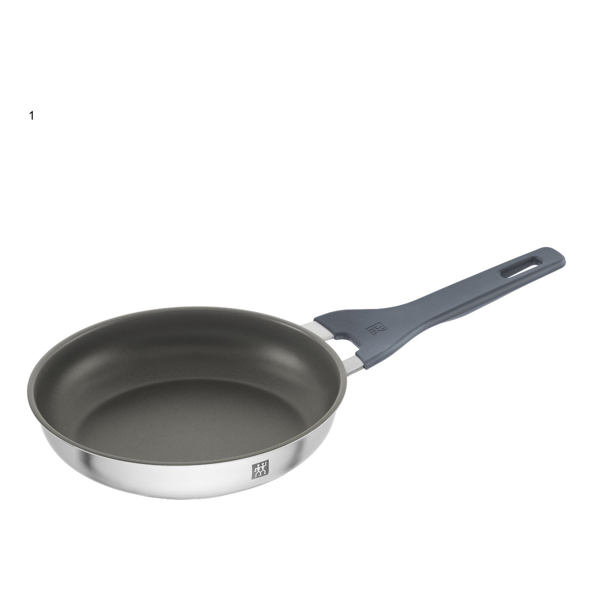Bratpfanne ZWILLING Simplify silber (silberfarben grau) Ø28cm Pfannen Keramikbeschichtung Stay-Cool-Griffe Sandwichboden