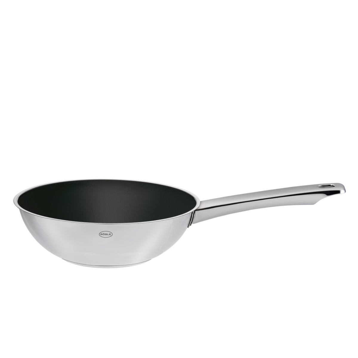 Wok RÖSLE MOMENTS silber (silberfarben) B295cm H11cm L494cm Ø28cm Pfannen Antihaftversiegelung ProPlex spülmaschinengeeignet Ø28cm Induktion