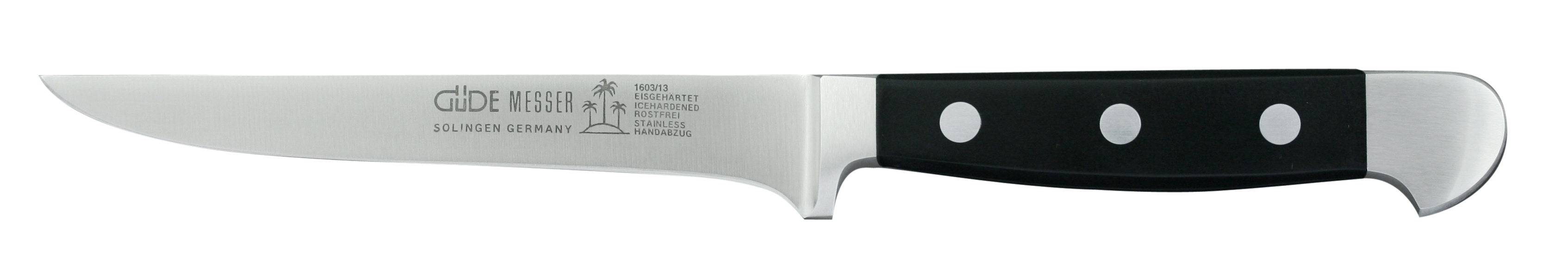 Güde Alpha Ausbeinmesser 13 cm - CVM-Messerstahl - Griffschalen Hostaform