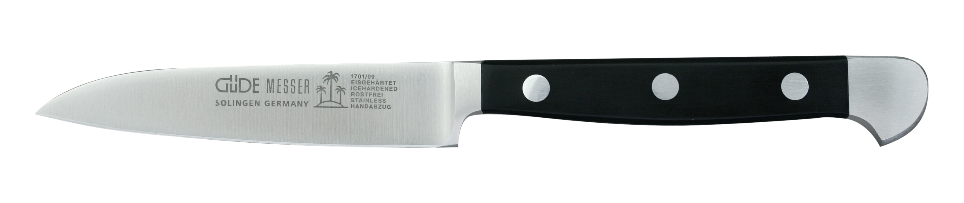 Güde Alpha Gemüsemesser 9 cm - CVM-Messerstahl - Griffschalen Hostaform