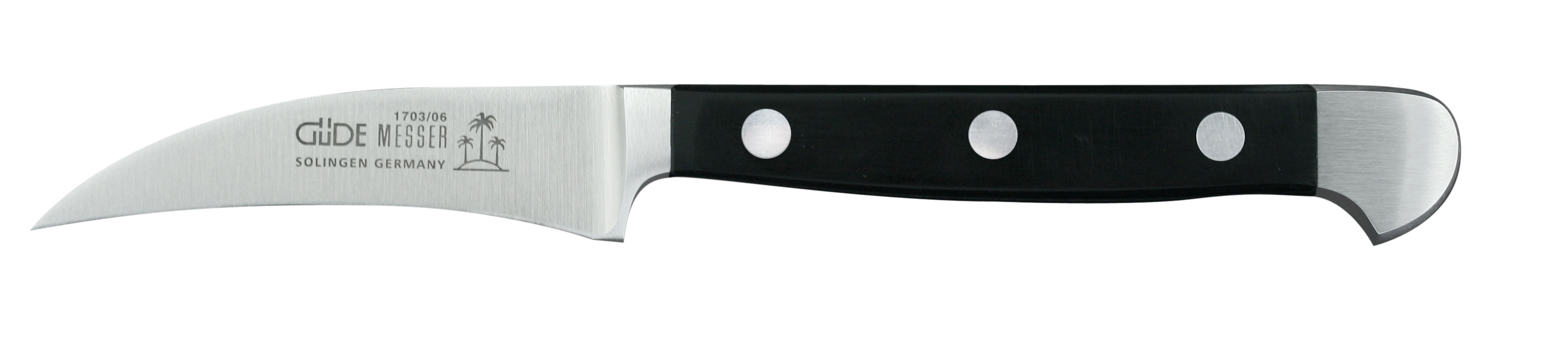 Güde Alpha Schälmesser 6 cm - CVM-Messerstahl - Griffschalen Hostaform