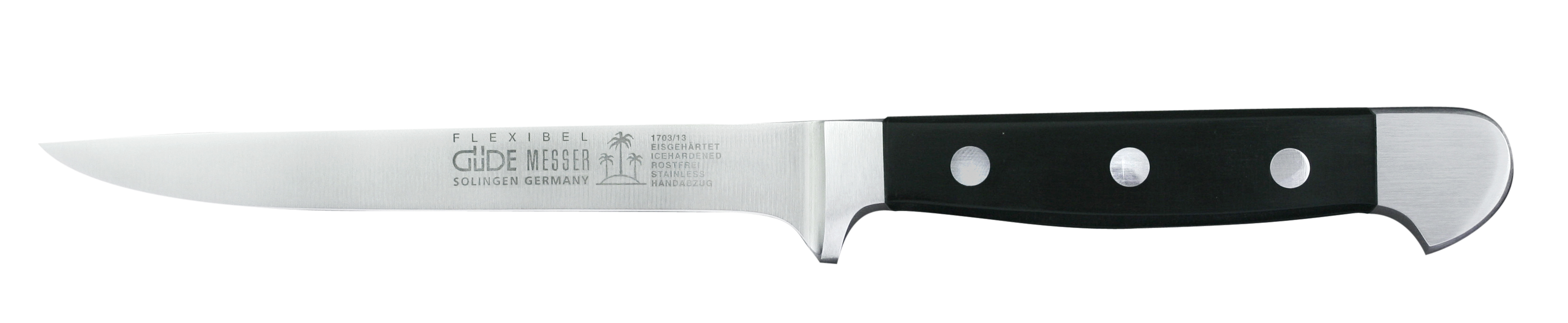 Güde Alpha Ausbeinmesser 13 cm flexibel / CVM-Messerstahl mit Griffschalen aus Hostaform