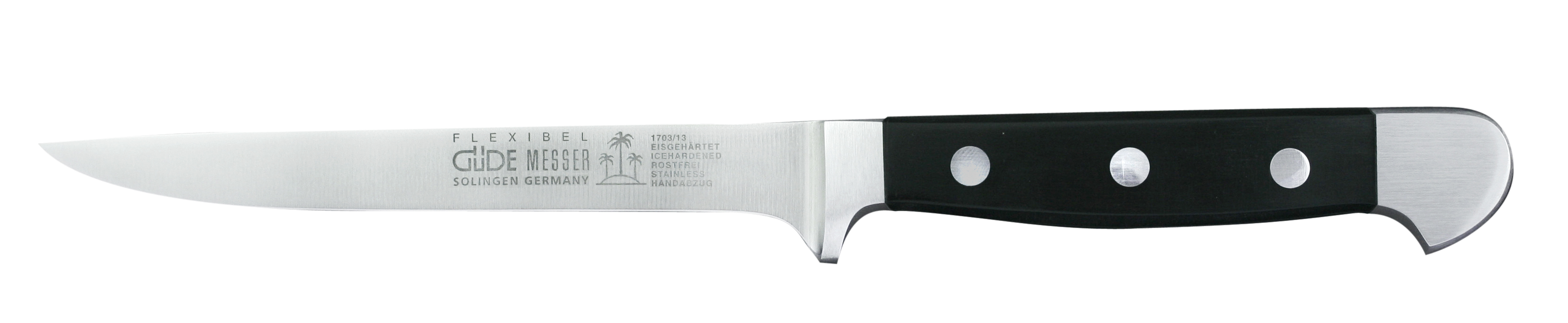 Güde Alpha Ausbeinmesser 13 cm flexibel - CVM-Messerstahl - Griffschalen Hostaform