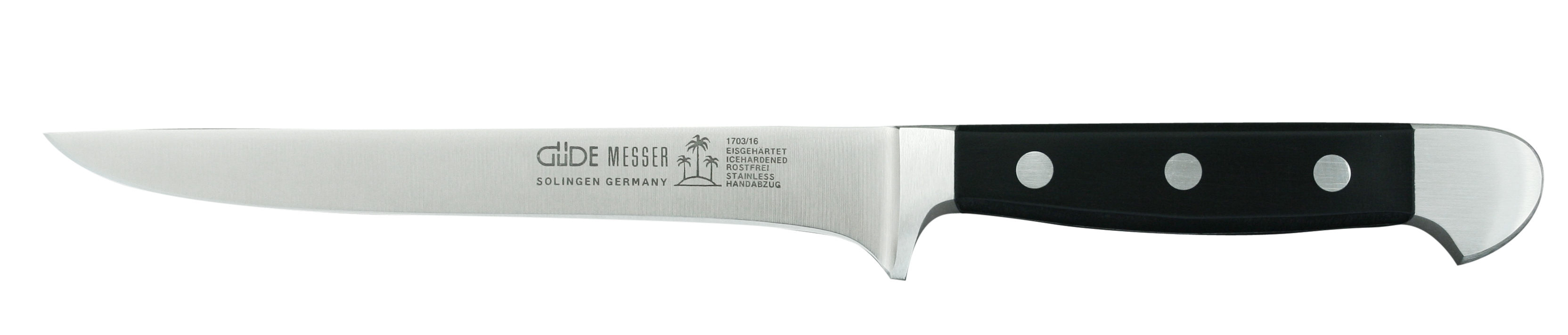 Güde Alpha Ausbeinmesser 16 cm - CVM-Messerstahl - Griffschalen Hostaform