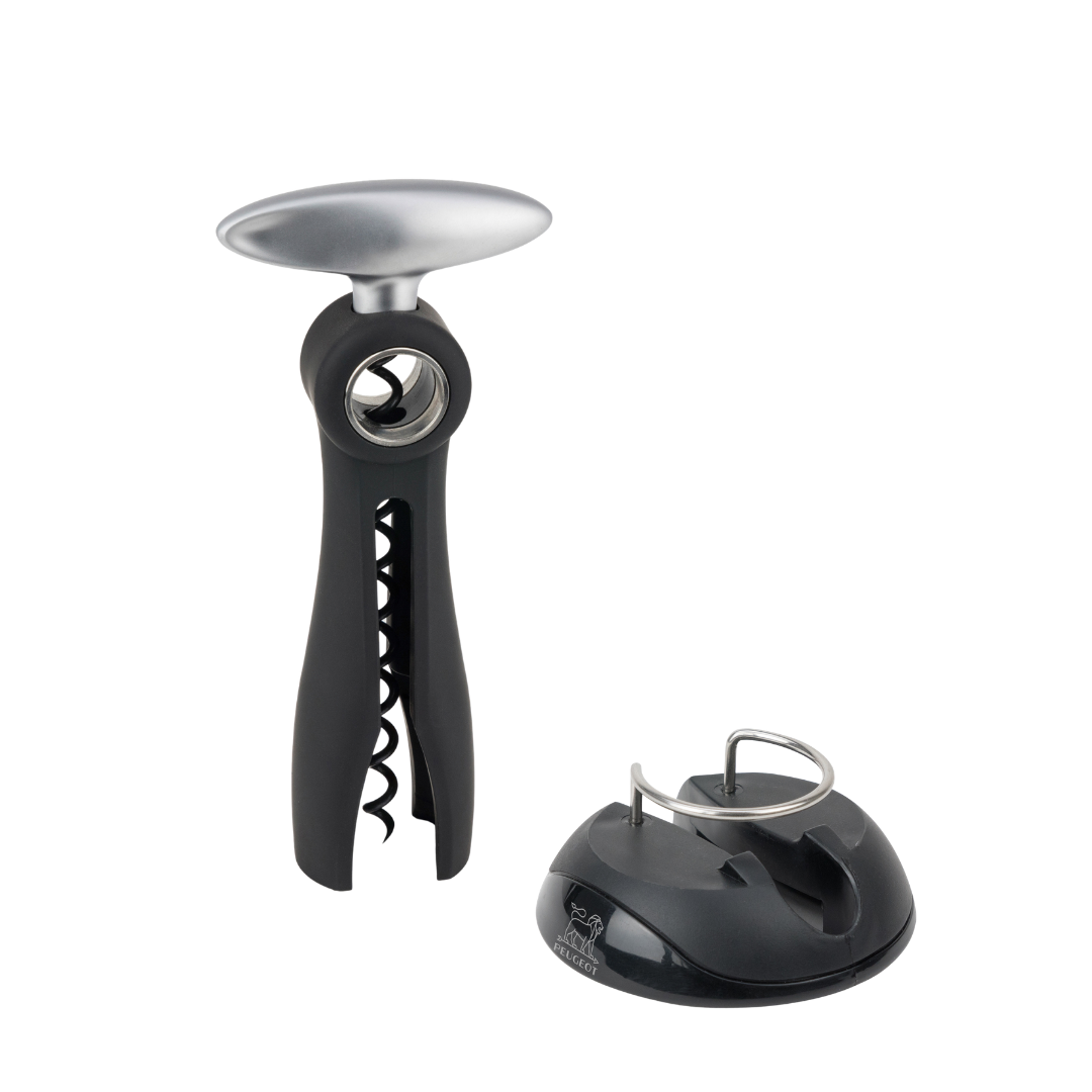 Peugeot Salma spindle corkscrew with foil cutter 19 cm black