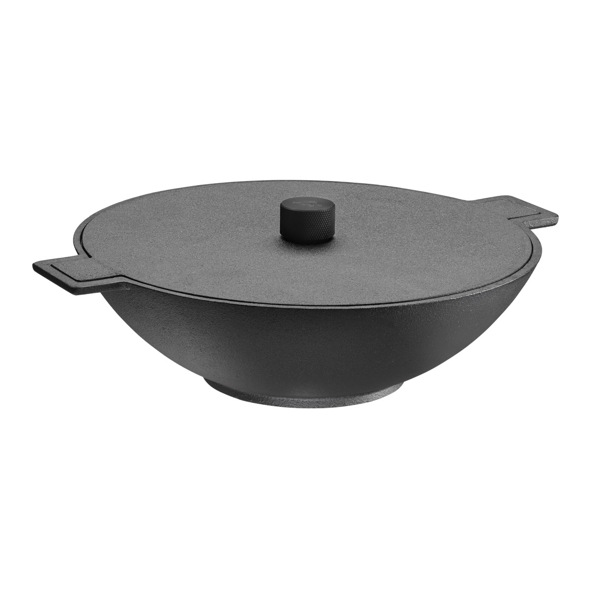 Skeppshult Noir Wok 34 cm - Gusseisen mit schwarz eloxiertem Aluminiumknauf
