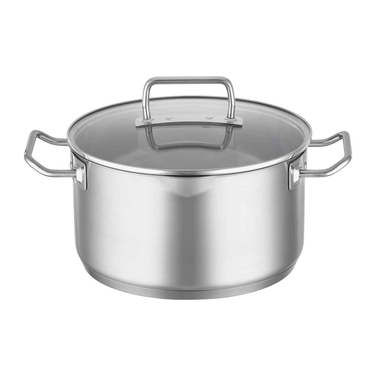 Kochtopf RÖSLE EXPERTISO silber (silberfarben) B255cm H135cm L335cm Ø24cm Töpfe Suppentopf Innenskalierung und Schüttrand spülmaschinen- und induktionsgeeignet