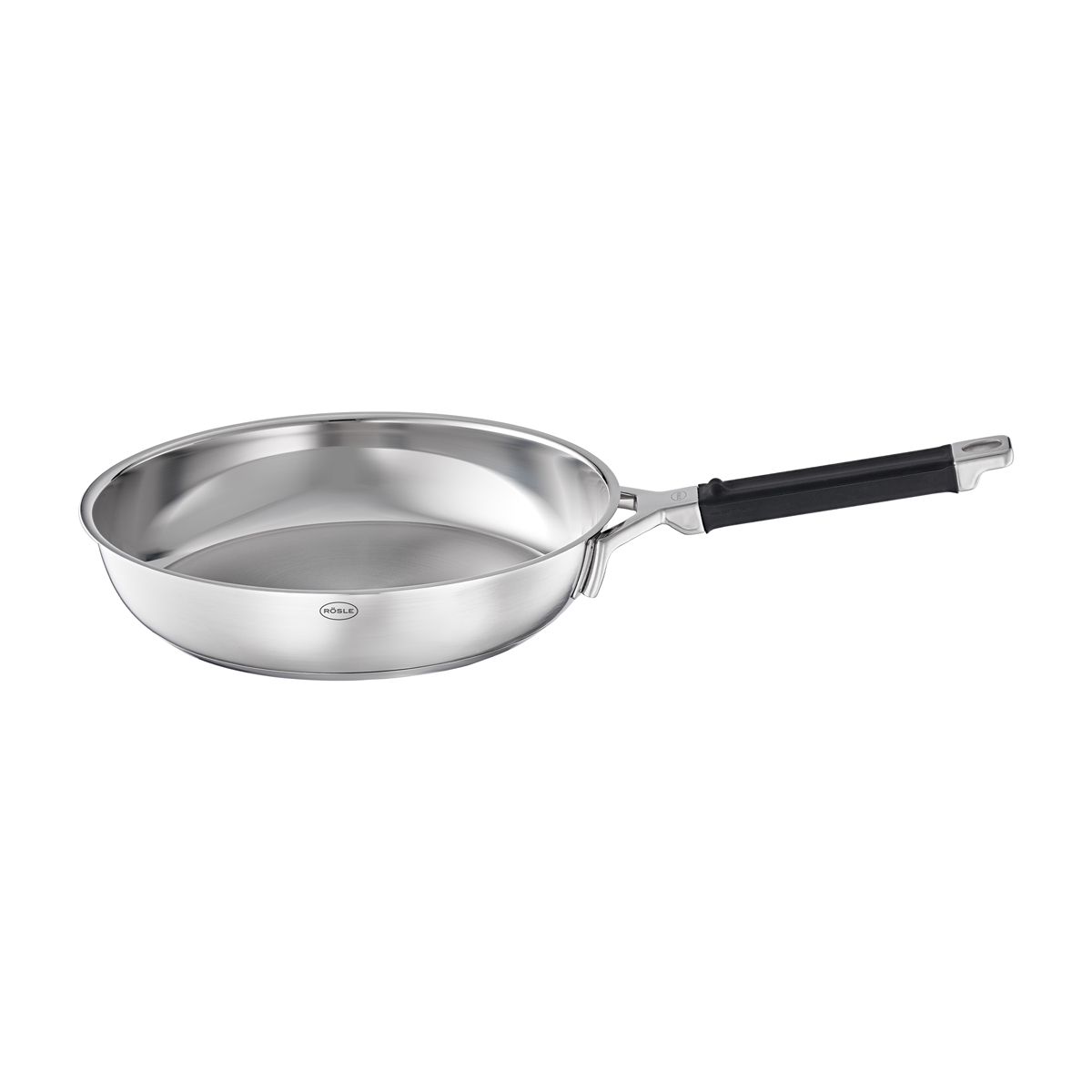Bratpfanne RÖSLE SILENCE PRO Pfannen Gr Ø 28 cm + Höhe 95 cm silberfarben Bratpfannen Universalpfanne spülmaschinen- und induktionsgeeignet 28 cm