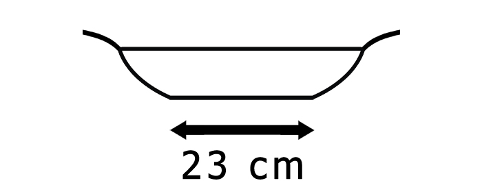 Auflagefläche 23 cm