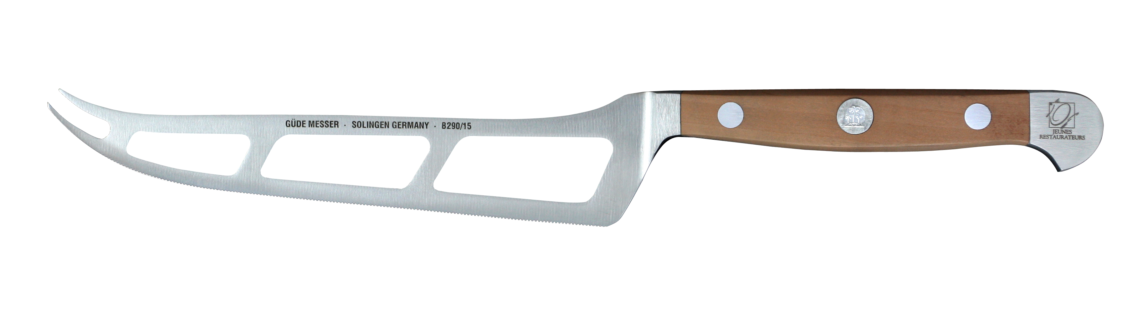Güde Alpha Birne Weichkäsemesser 15 cm gezahnt - CVM-Messerstahl - Griffschalen Birnenholz