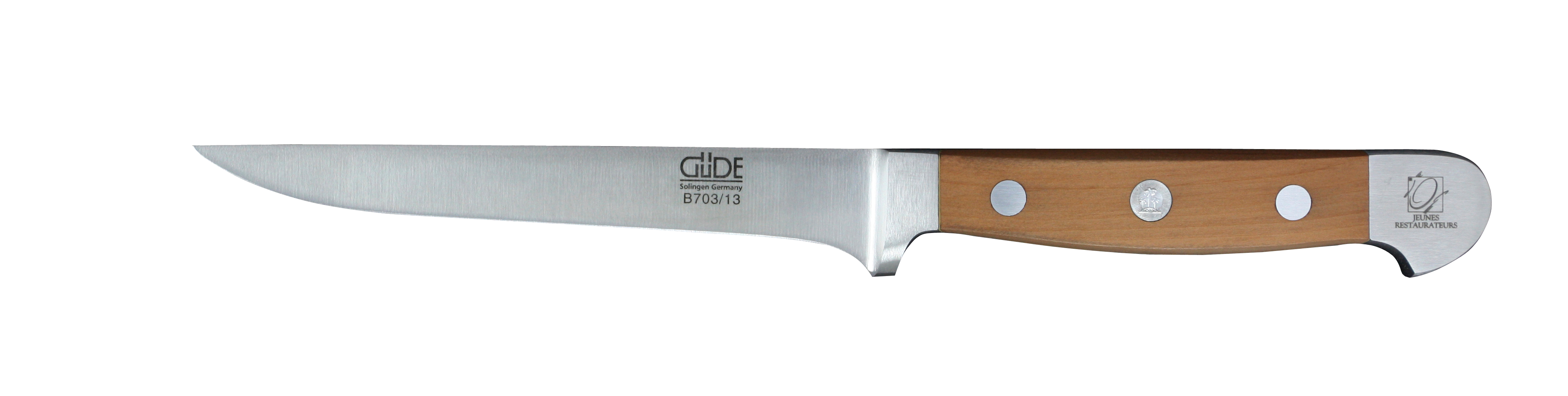 Güde Alpha Birne Ausbeinmesser 13 cm flexibel - CVM-Messerstahl - Griffschalen Birnenholz