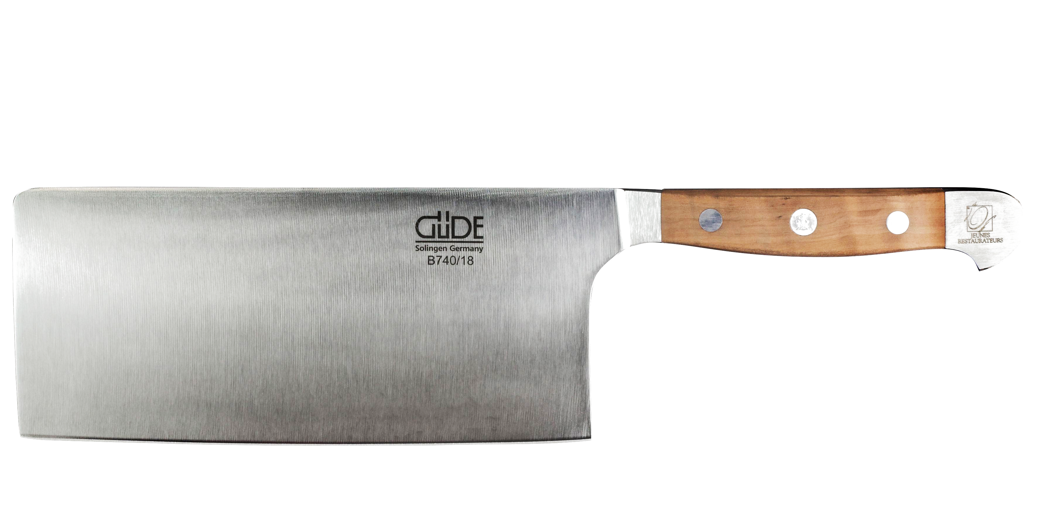 Güde Alpha Birne Chinesiches Kochmesser 18 cm - CVM-Messerstahl - Griffschalen Birnenholz