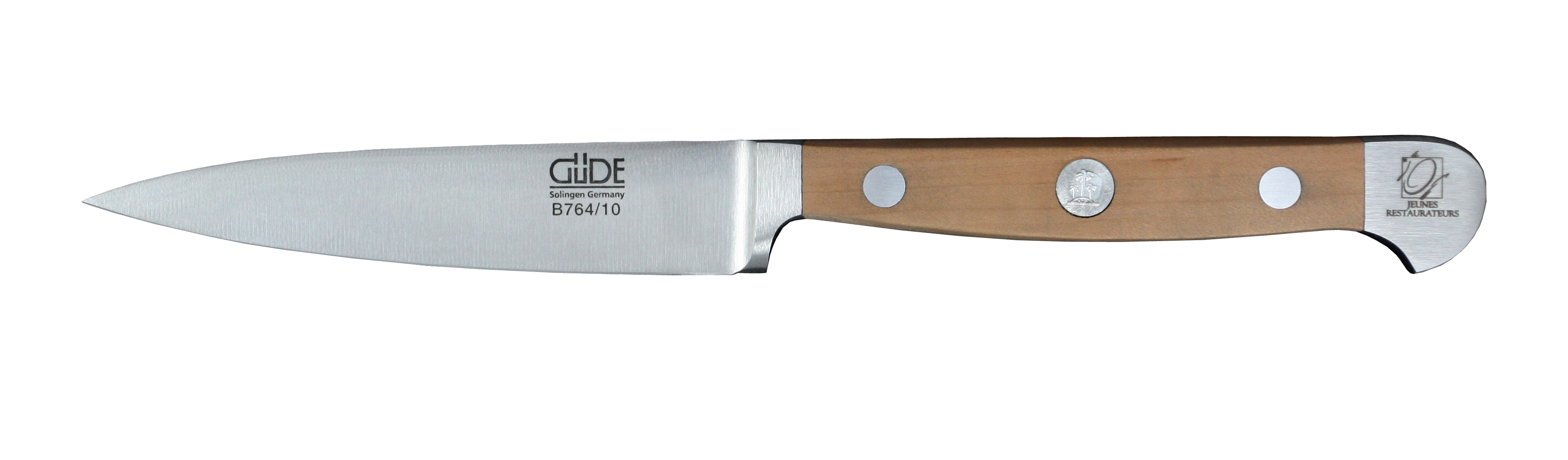 Güde Alpha Birne Spickmesser 10 cm - CVM-Messerstahl mit Griffschalen aus Birnenholz