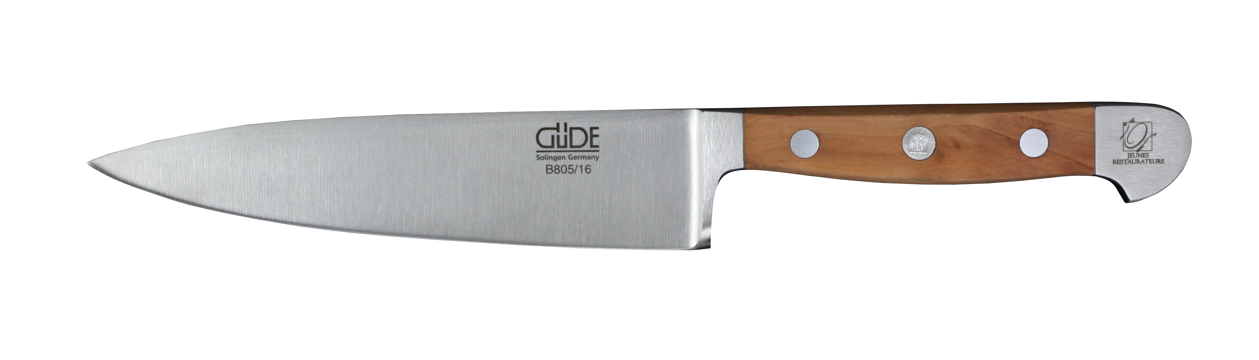 Güde Alpha Birne Kochmesser 16 cm - CVM-Messerstahl - Griffschalen Birnenholz