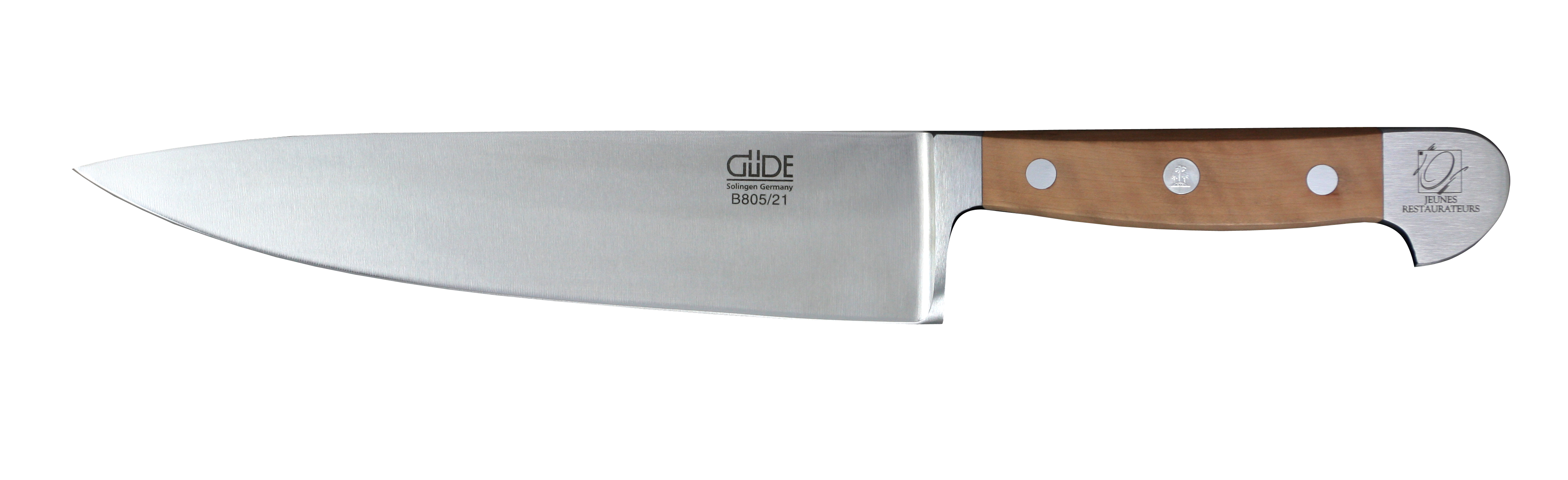 Güde Alpha Birne Kochmesser 21 cm - CVM-Messerstahl - Griffschalen Birnenholz