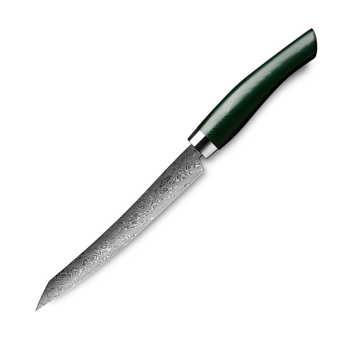 Nesmuk Exklusiv C 90 Damast Slicer 16 cm - Griff Micarta grün