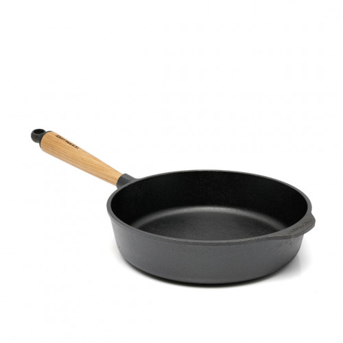 Skeppshult Bratpfanne 25 cm - Gusseisen mit Eichenholzgriff