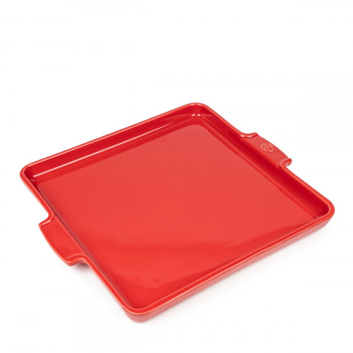 Peugeot Appolia Servierplatte Quadratisch 32 cm rot - Keramik