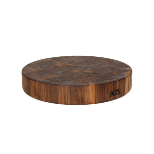 Boos Blocks Black Walnut Hackblock rund 46 cm - Walnuss-Stirnholz