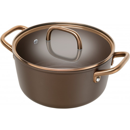 Zwilling Milano Kochtopf mit Glasdeckel 24 cm Braun - Aluminium
