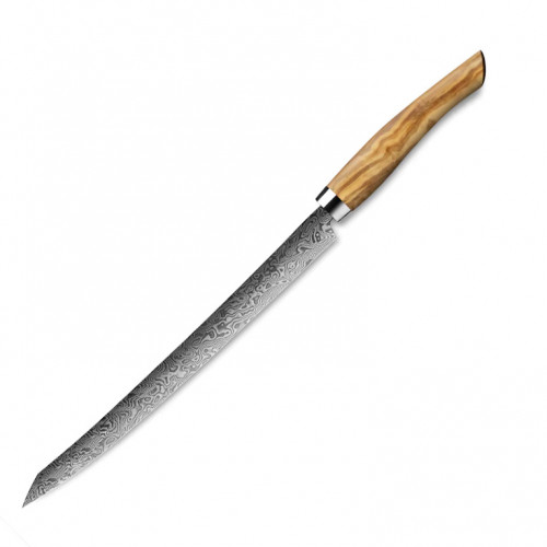 Nesmuk Exklusiv C 90 Damast Slicer 26 cm - Griff Olivenholz