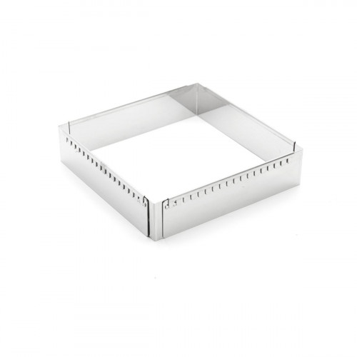 de Buyer Backrahmen quadratisch 20x20 cm / verstellbar bis 37 cm - Edelstahl