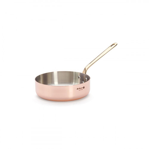 de Buyer Inocuivre Sauteuse gerade 20 cm / 1,8 L - Kupfer mit Messinggriff