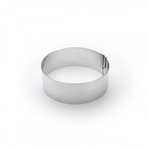 de Buyer Backrahmen rund 18 cm / 6,5 cm hoch / dehnbar bis 36 cm - Edelstahl