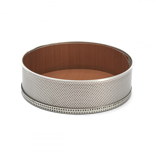 de Buyer Air-System Kuchenform 24 cm mit Backtrennfolie - Edelstahl gelocht