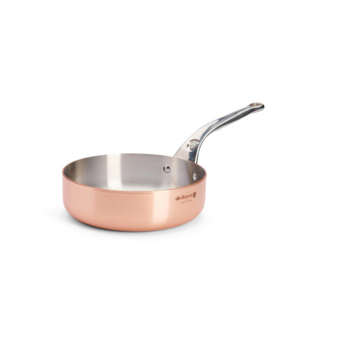 de Buyer Inocuivre Sauteuse gerade 20 cm / 1,8 L - Kupfer mit Edelstahlgussgriff