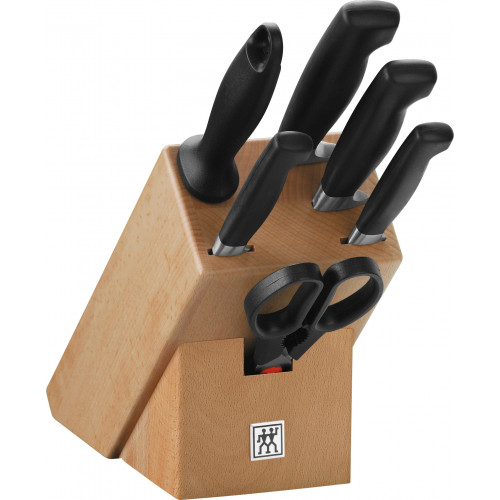 Zwilling ****VIER STERNE Messerblockset 7-tlg. Natur - Holz