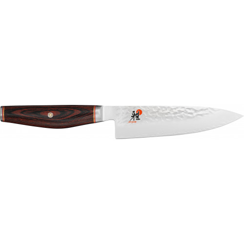 Miyabi 6000 MCT Gyutoh 16 cm - geformter Pakkaholz-Griff - MC63 - Braun