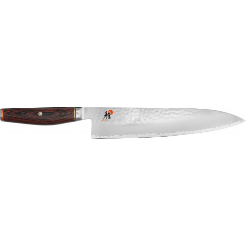 Miyabi 6000 MCT Gyutoh 24 cm - geformter Pakkaholz-Griff - MC63 - Braun