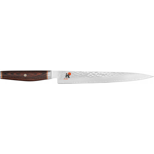Miyabi 6000 MCT Sujihiki 24 cm - geformter Pakkaholz-Griff - MC63 - Braun