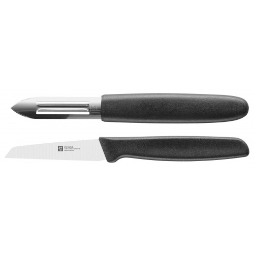 Zwilling TWIN Grip Sparschäler & Gemüsemesser Messerset 2-tlg. Schwarz - Edelstahl
