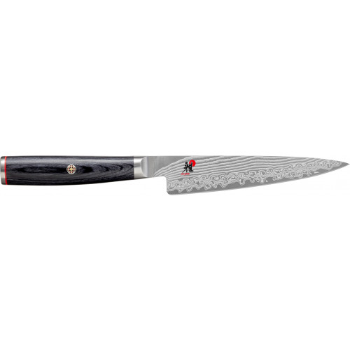 Miyabi 5000 FCD Shotoh 13 cm - Griff aus Pakkaholz in traditioneller D-Form - FC61 - Schwarz