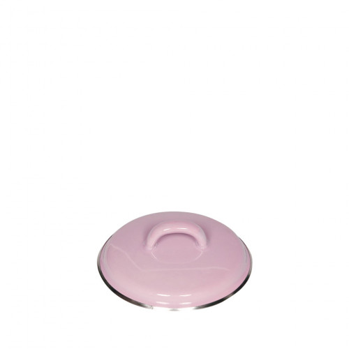 Riess Classic Pastell Deckel 12 cm rosa - Emaille