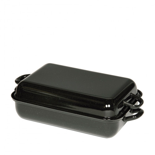 Riess Classic Bratformen Bratpfanne 32x22 cm mit Deckel - Emaille