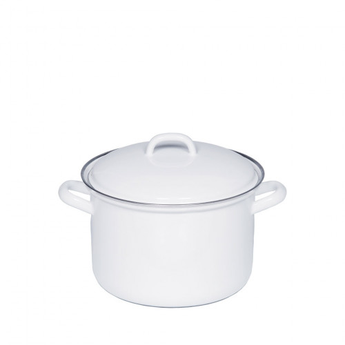 Riess Classic Weiß Fleischtopf 14 cm / 1 L - Emaille
