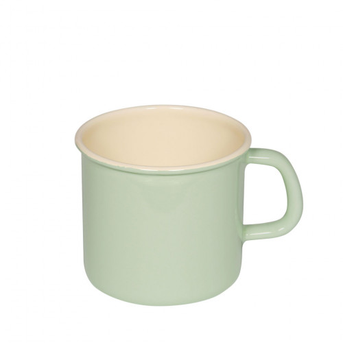 Riess Classic Pastell Becher / Topf mit Bördel 11 cm / 0,375 L nilgrün - Emaille