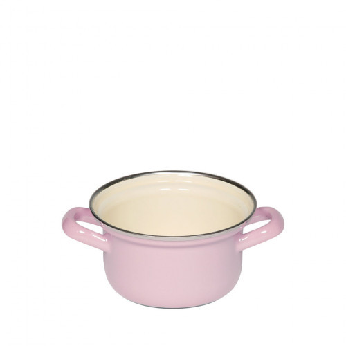 Riess Classic Pastell Kasserolle 12 cm / 0,5 L rosa - Emaille