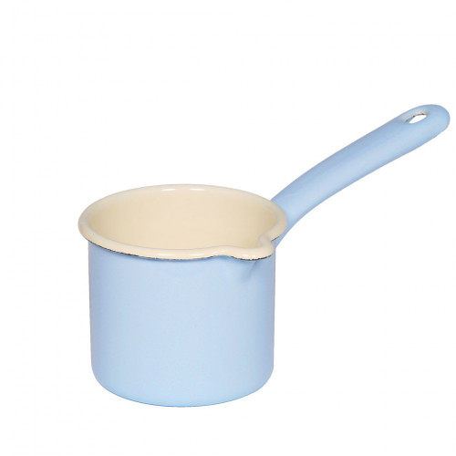 Riess Classic Pastell Schnabeltopf mit Stiel  9 cm / 0,5 L blau - Emaille