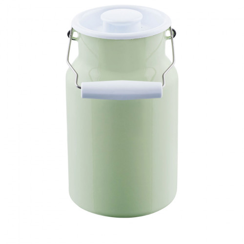 Riess Classic Pastell Milchkanne 2,0 L nilgrün - Emaille mit Deckel