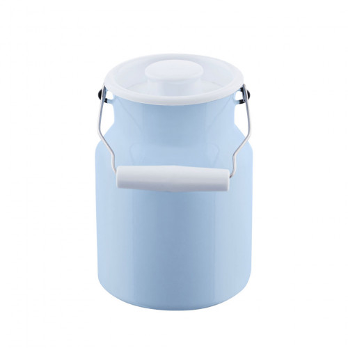 Riess Classic Pastell Milchkanne 1,5 L blau - Emaille mit Deckel