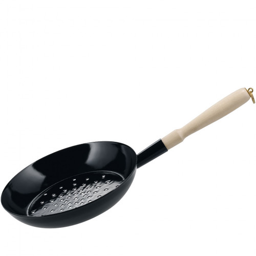 Riess Classic Schwarzemaille Maronipfanne 26 cm gelocht - Emaille